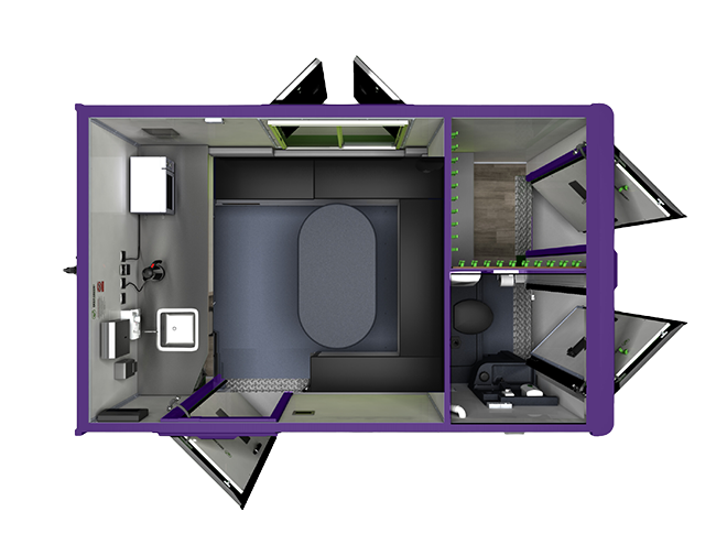 Welfare unit 12ft - transparent